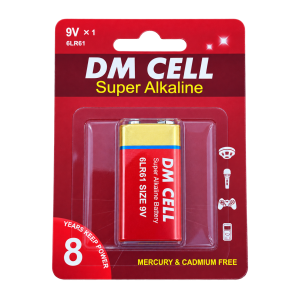 باتری کتابی آلکالاین 9 ولت DM CELL