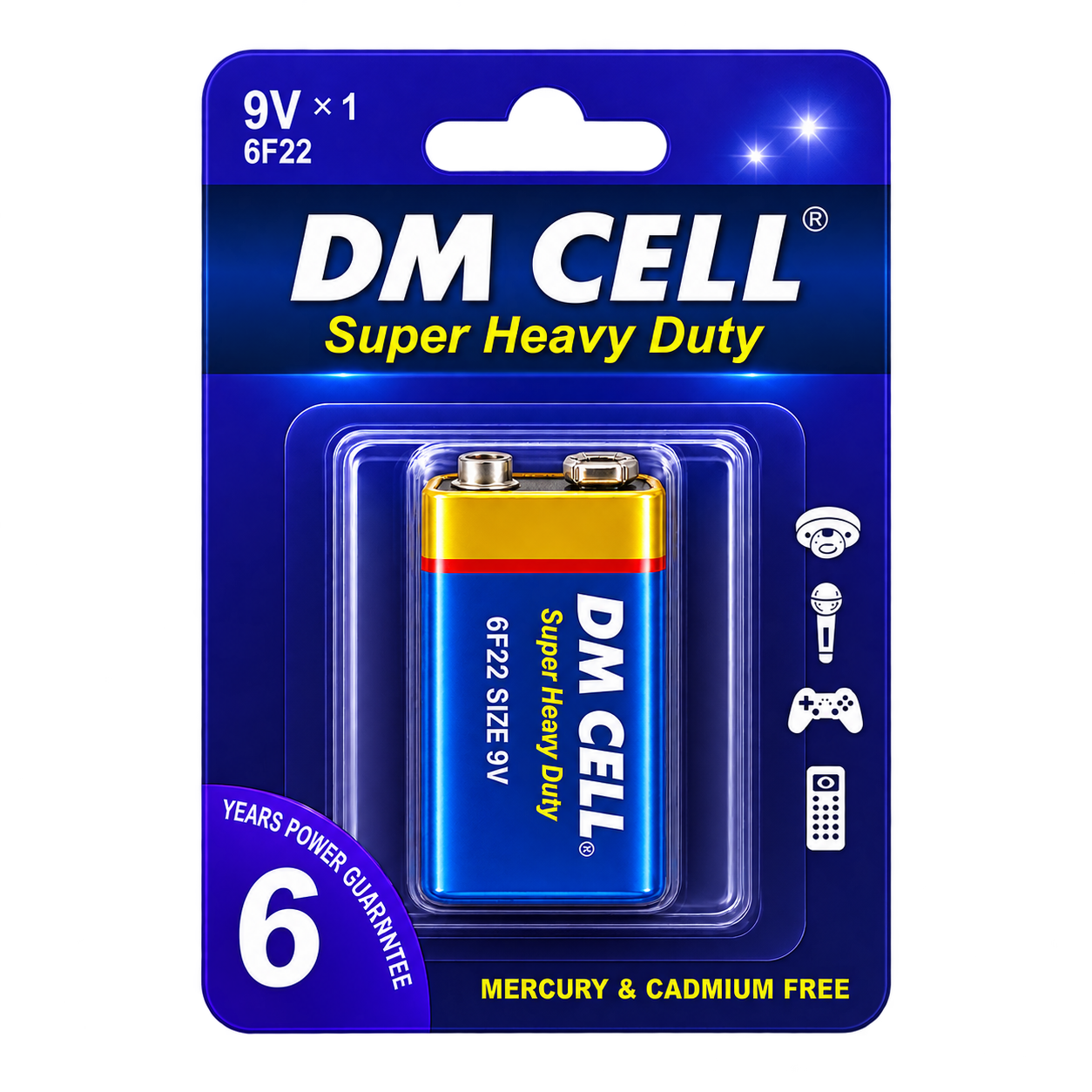 باتری کتابی 9 ولت DM CELL