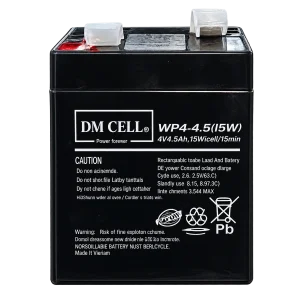 باتری سیلد اسید 4 ولت 4.5 آمپر ساعت DM CELL مدل WP4-4.5