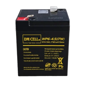 باتری سیلد اسید 6 ولت 4.5 آمپر ساعت DM CELL مدل WP6-4.5