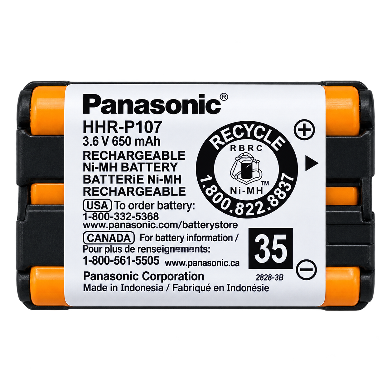 باتری تلفن بی سیم پاناسونیک Panasonic مدل HHR-P107 Type 35