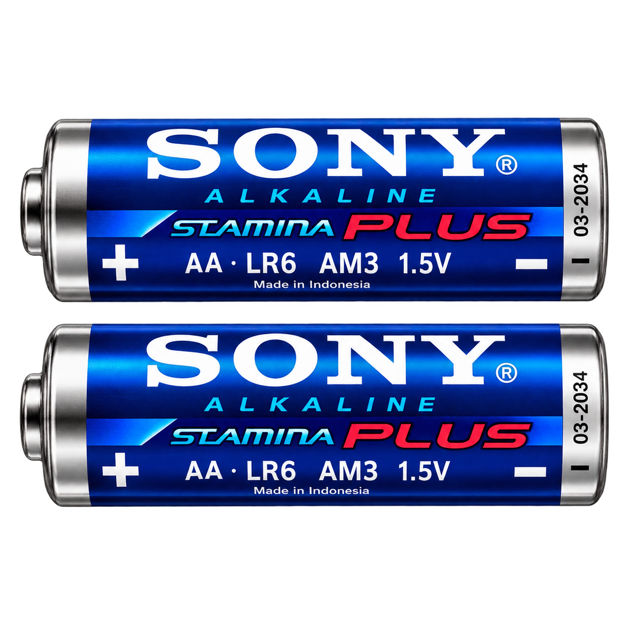 باتری قلمی سونی آلکالاین 1.5 ولت مدل Stamina Plus بسته 2 عددی