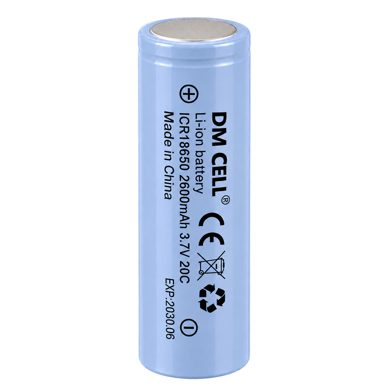 باتری لیتیوم یون 18650 سرتخت DM CELL مدل ICR18650 ظرفیت 2600mAh 20C