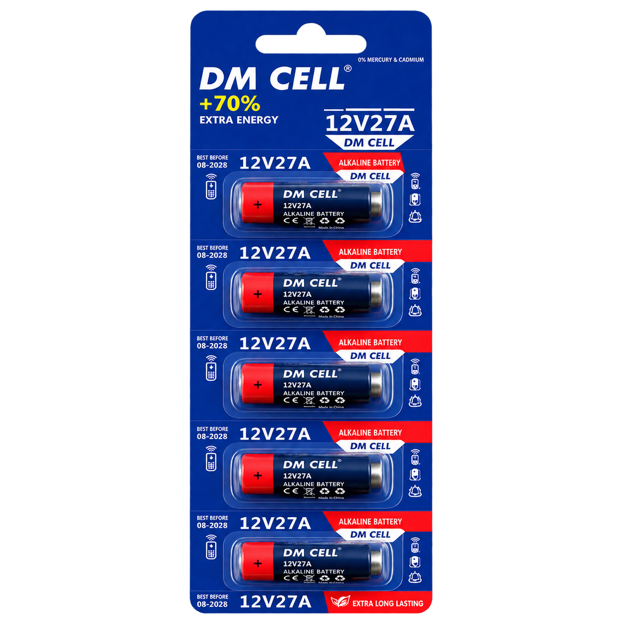 باتری ریموتی DM CELL مدل A27 12V بسته 5 عددی