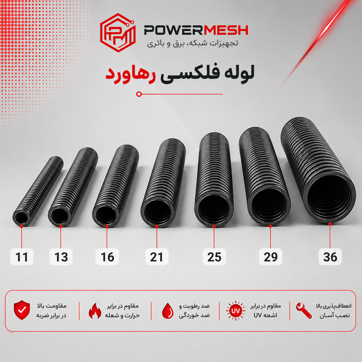 لوله فلکسی رهاورد کلاف 25 متری
