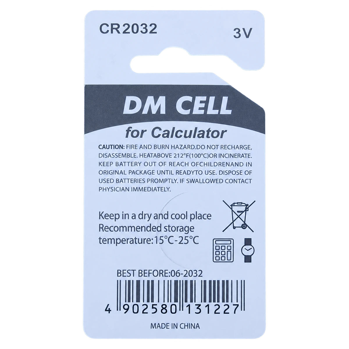 باتری سکه ای لیتیومی 3 ولت DM CELL مدل CR2032 - تصویر 3