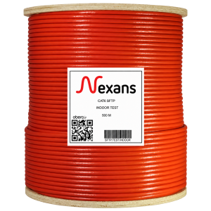 کابل شبکه Cat6 SFTP نگزنس حلقه 500 متری (Nexans)