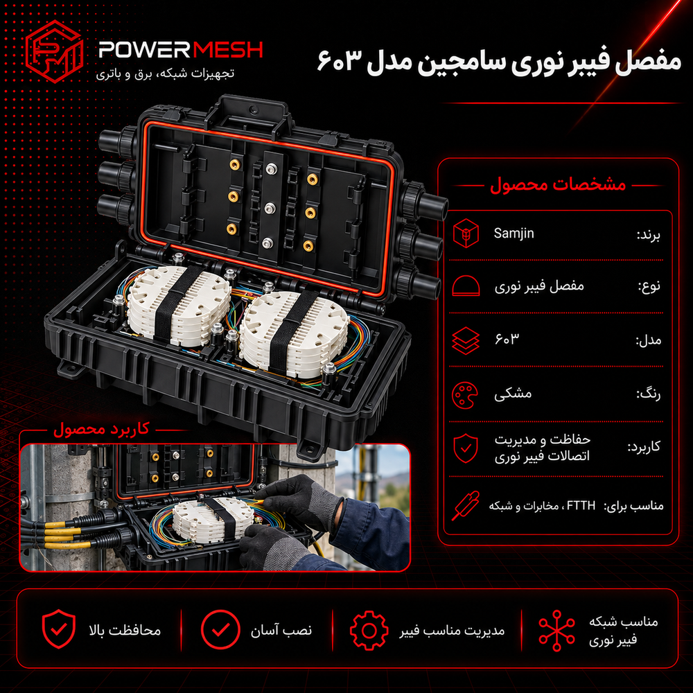 مفصل فیبر نوری سامجین مدل 603 - تصویر 2
